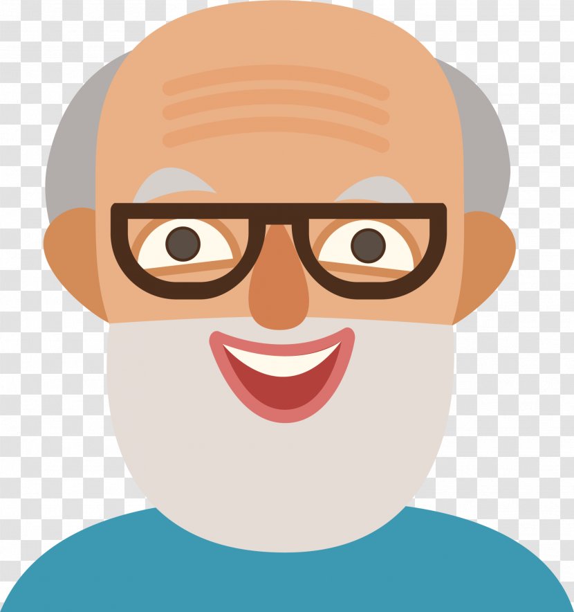 Family Cartoon Photography Clip Art - Silhouette - Blue Old Man Transparent PNG