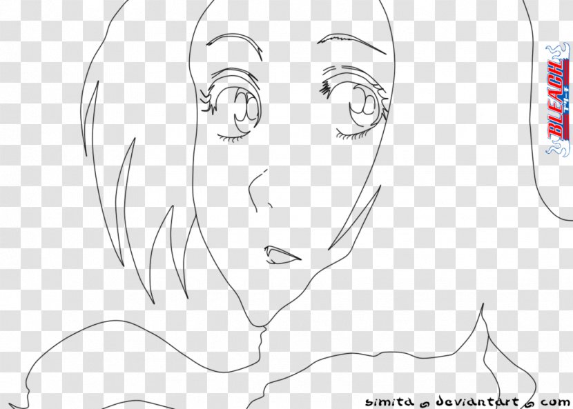 /m/02csf Line Art Ear Drawing Mouth - Flower - Orihime Inoue Transparent PNG