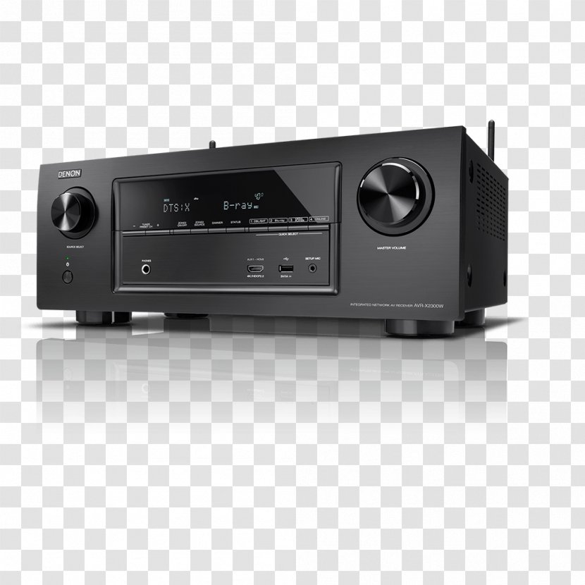 AV Receiver Denon AVR X2400H Audio AVR-X2400H - Electronics - Radio Transparent PNG