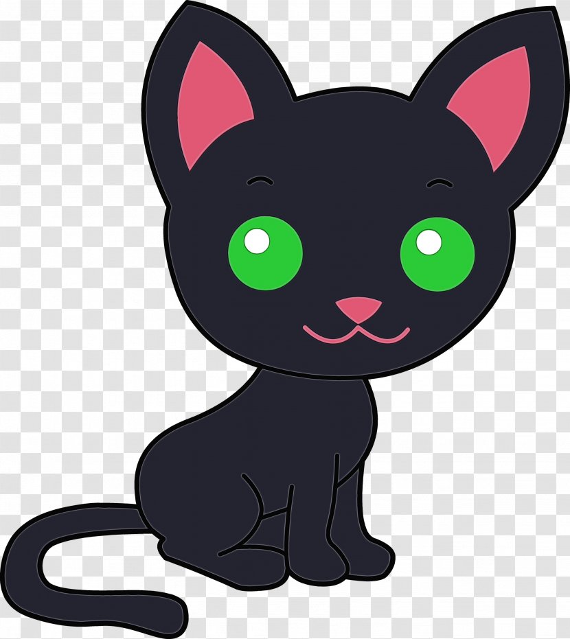 Cat Silhouette - Domestic Shorthaired - Tail Animation Transparent PNG