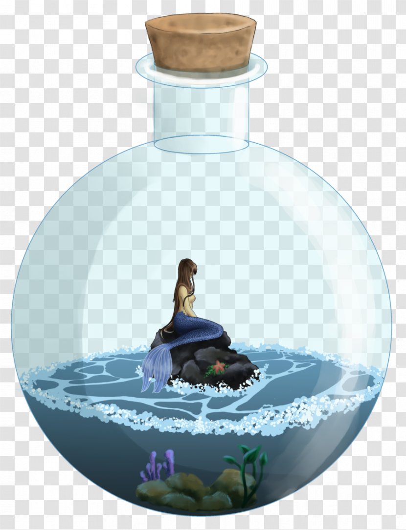 Bottle Drawing Jar Art - Frame - Mermaid Transparent PNG