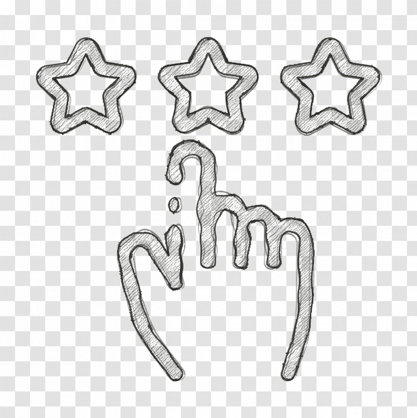 Review Icon Rating Interview - Line Art - Hand Transparent PNG