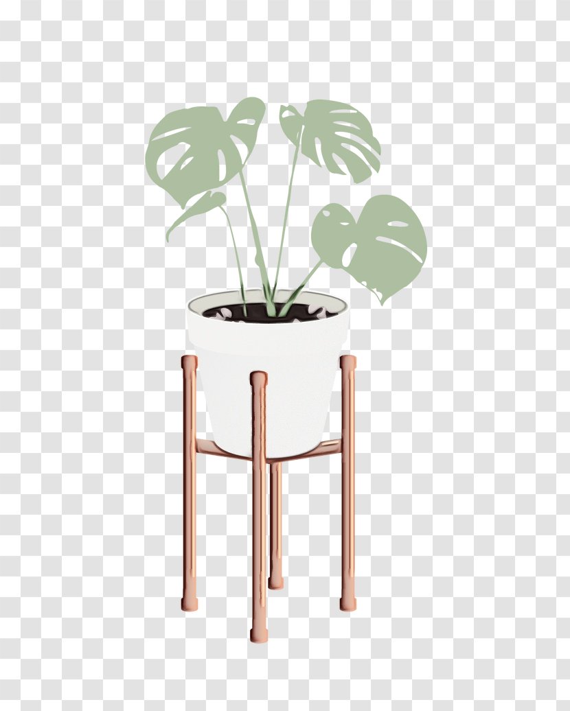 Watercolor Tree - Wet Ink - Flowerpot Chair Transparent PNG