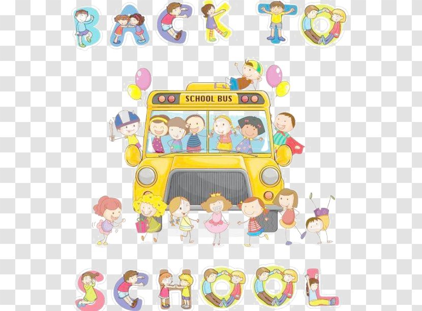 School Child Clip Art - Bus - I Love Life Transparent PNG