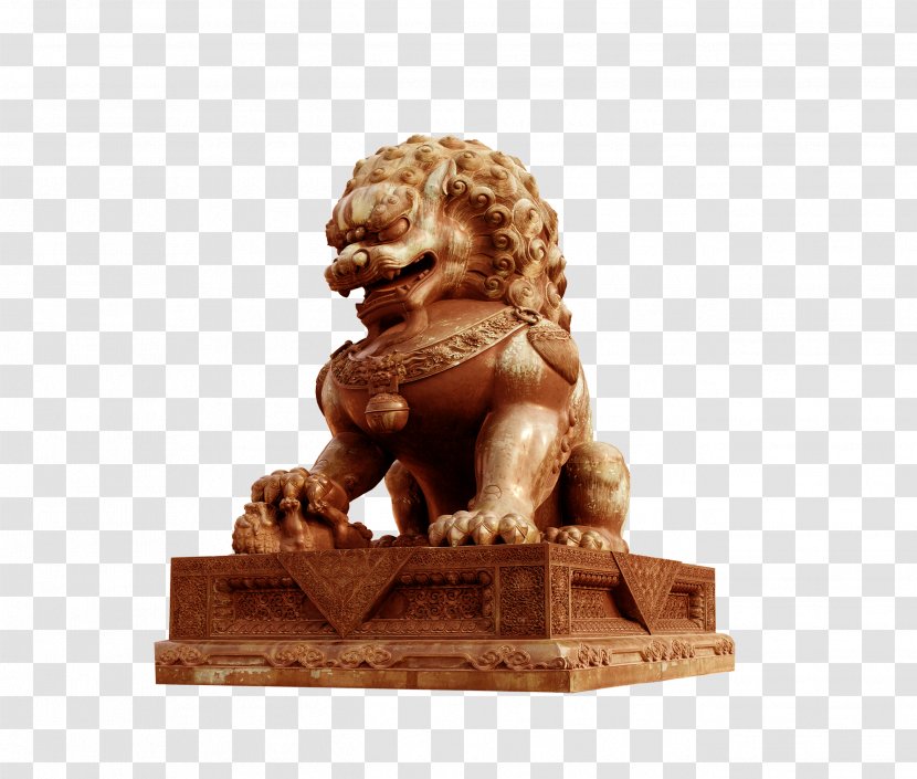 China Lions Head Sculpture - Art - Stately Stone Transparent PNG