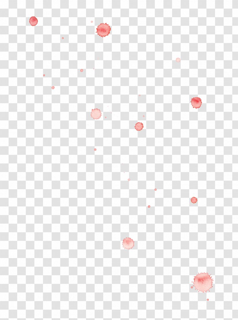 Textile Petal Pattern - Rectangle - Red Ink Droplets Transparent PNG