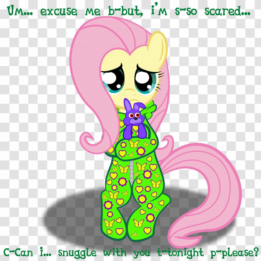 Fluttershy Horse DeviantArt Illustration - Cartoon - Scared Transparent PNG