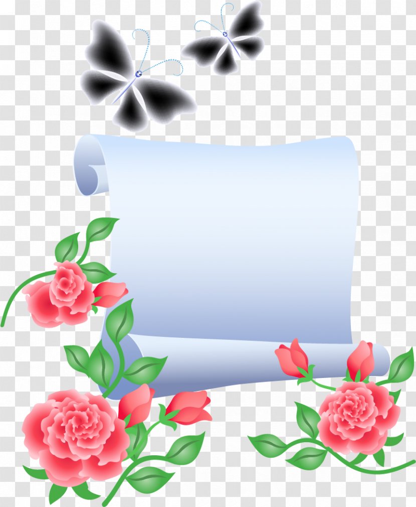 Flower Email Garden Roses Clip Art - Blog - Romantic Flowers Transparent PNG