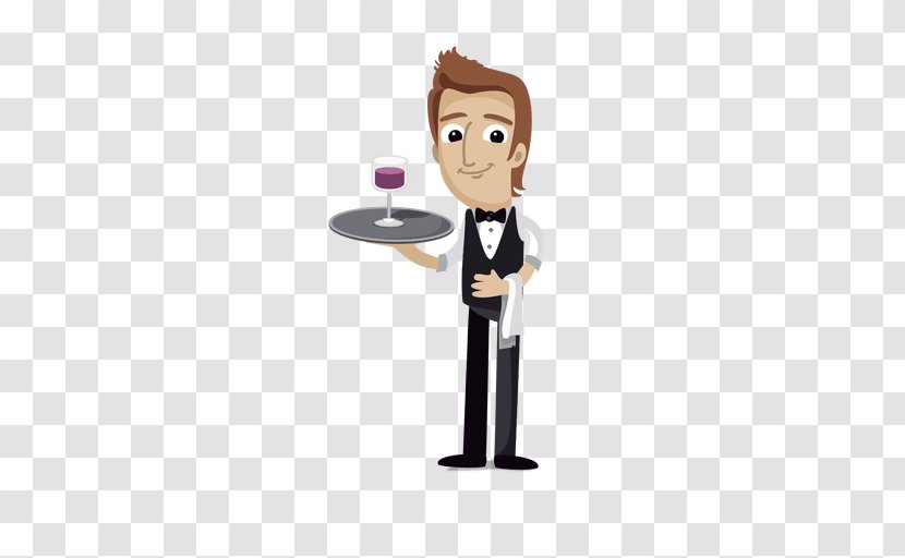 Cartoon - Waiter - Profession Transparent PNG