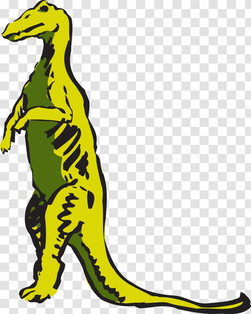 Dinosaur Park Tyrannosaurus Yellow Clip Art - Reptile Transparent PNG
