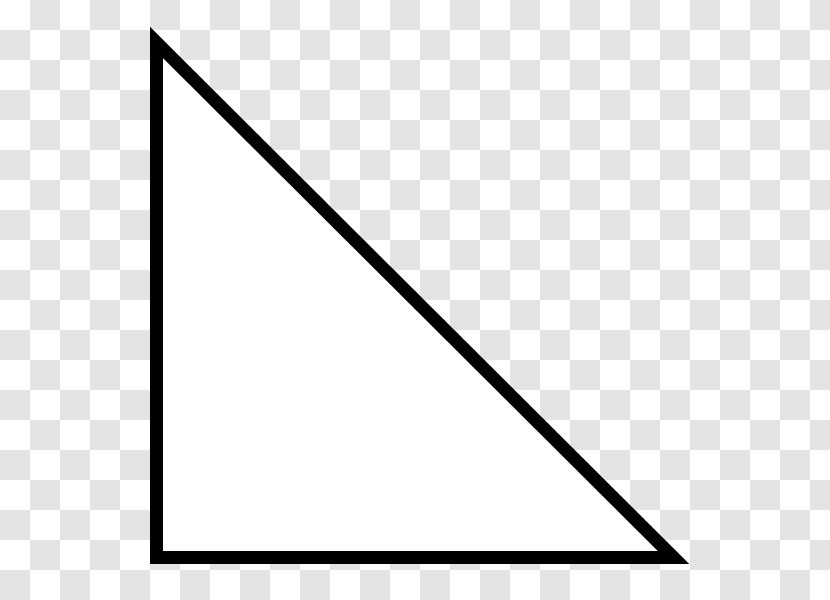 Right Triangle Shape - Black And White Transparent PNG