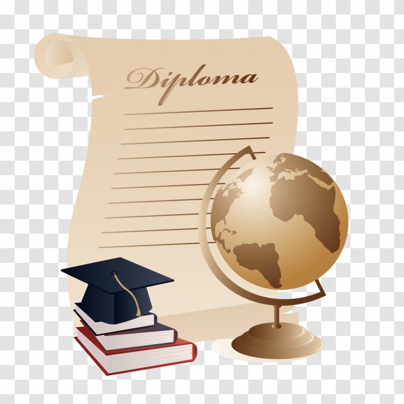 Graduation Ceremony Diploma Square Academic Cap Clip Art - Dr. And Books Globe Transparent PNG