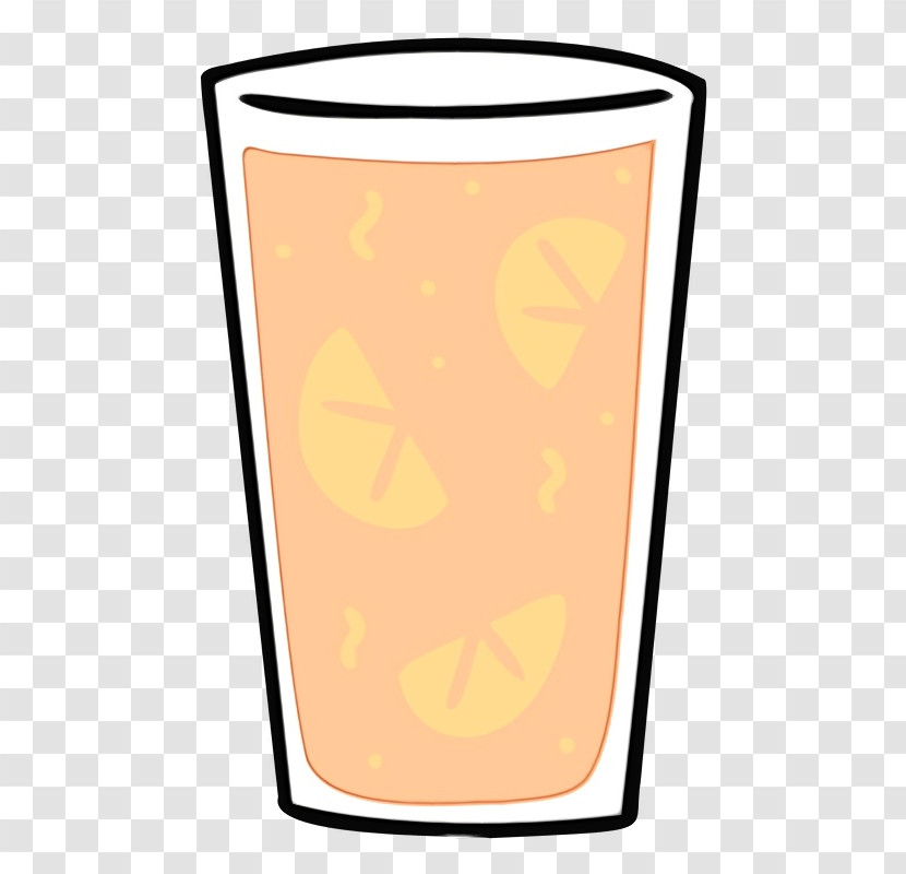 Pint Glass Yellow Line Cup Meter Transparent PNG