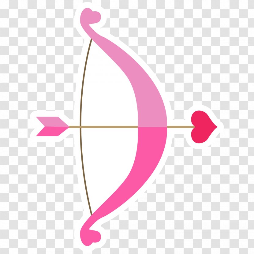 Design Image Love Arrow - Pink - Bow Element Transparent PNG