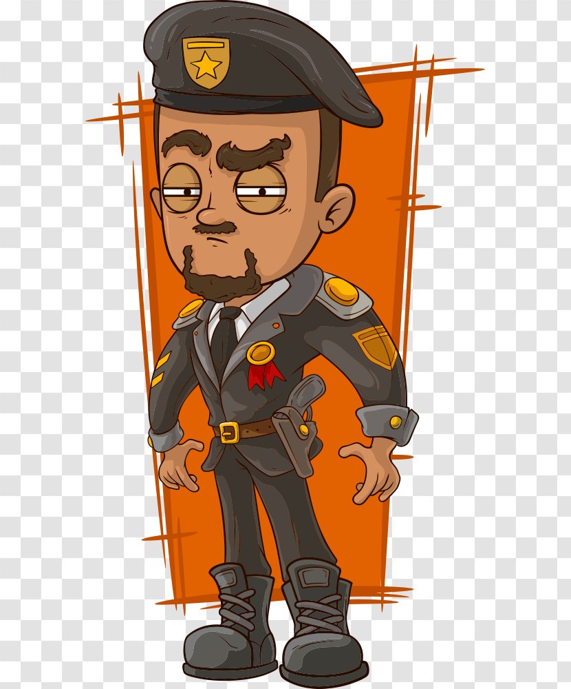 Cartoon General Of The Army - Military - Vector Police Transparent PNG