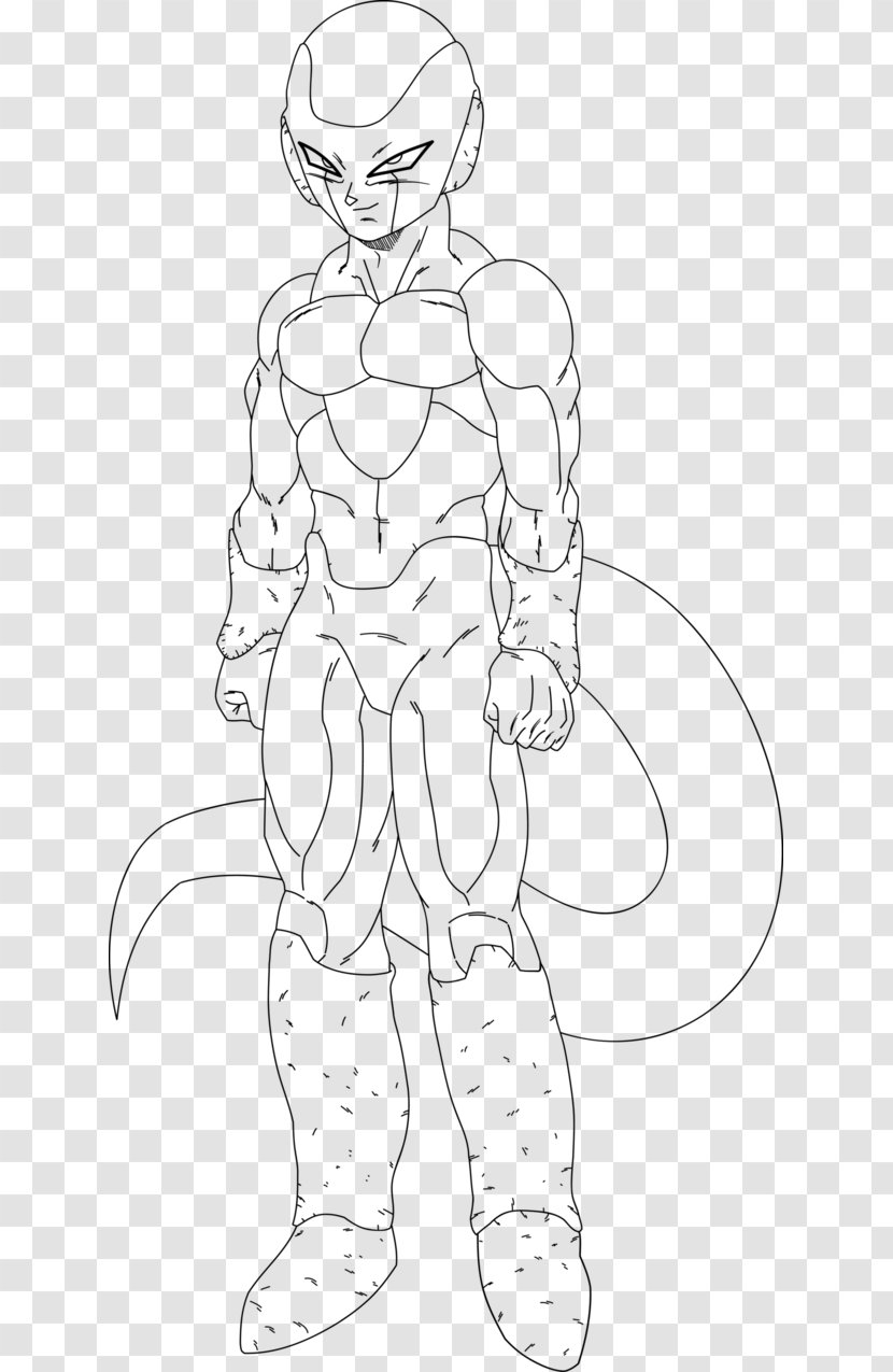 Finger Line Art Drawing Inker White - Black And - Dragon Ball Xenoverse Transparent PNG