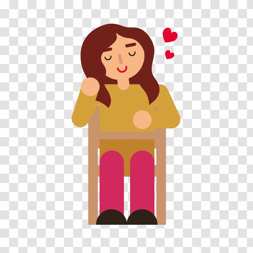 Student Cartoon Estudante - Flower - Female Transparent PNG