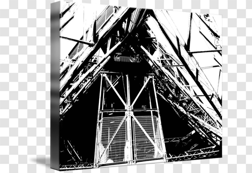 Facade Steel Public Utility Scaffolding White - Structure - Eiffel Watercolor Transparent PNG