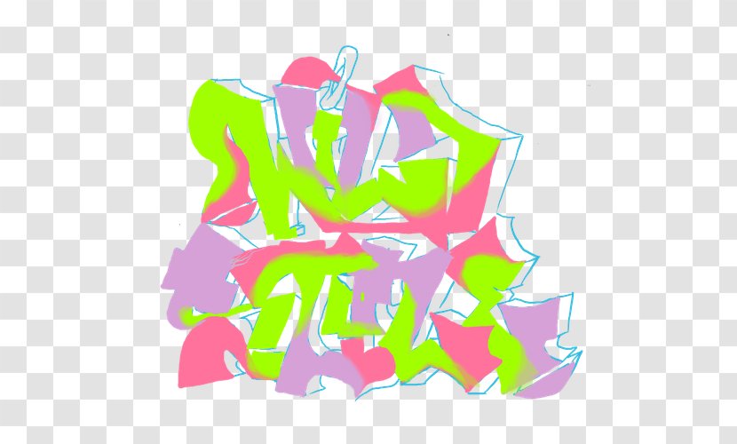 Pink M Character Clip Art - Fiction - Graffiti Style Transparent PNG