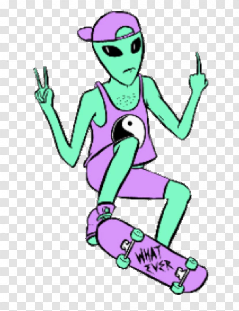 Sticker Alien Paper Drawing YouTube - Hand - Ufo Transparent PNG