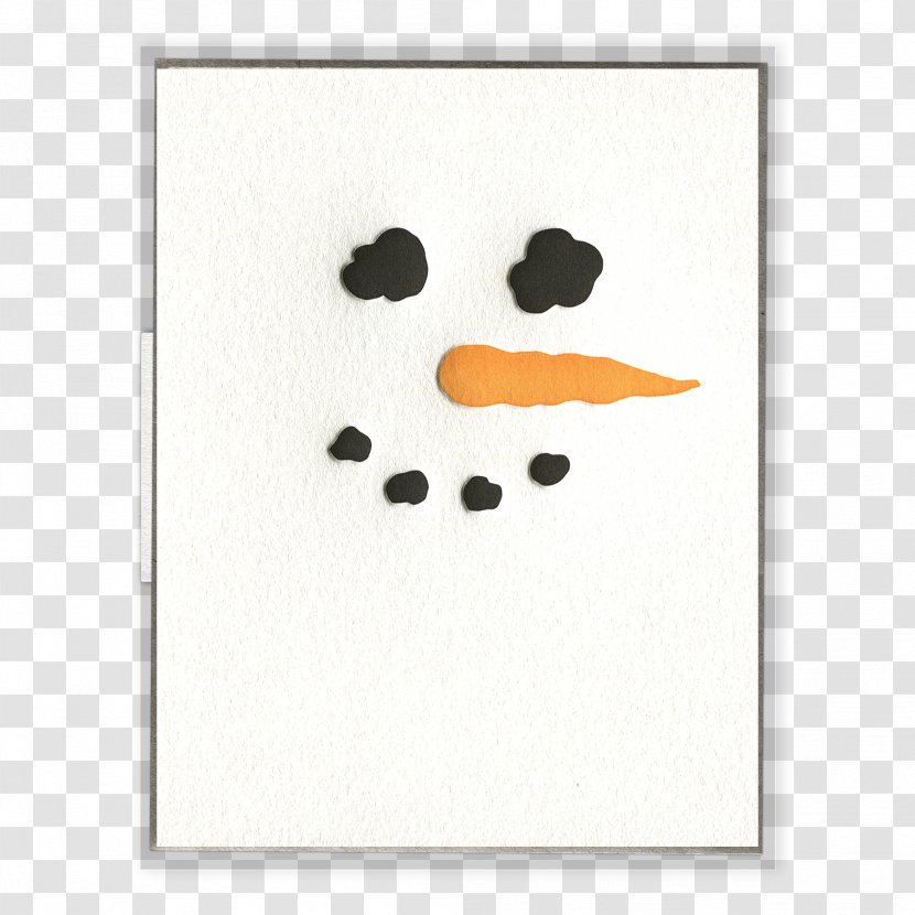 Ink Meets Paper Holiday Greeting & Note Cards Letterpress Printing - Snowman Transparent PNG
