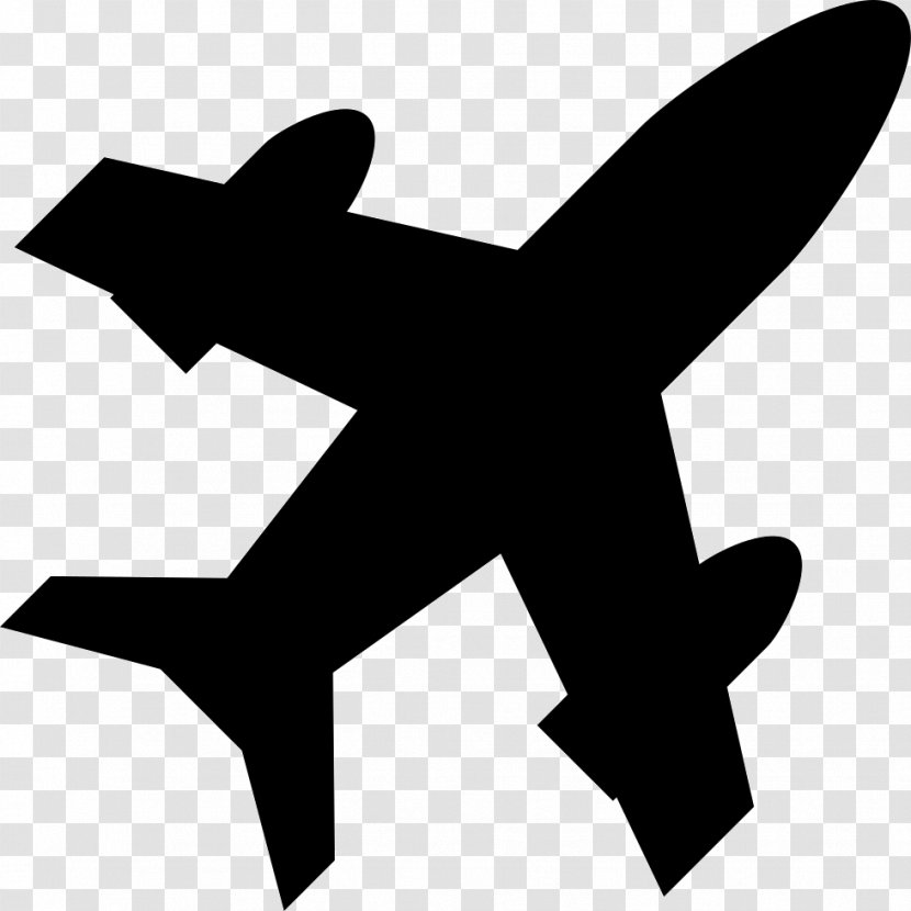 Airplane Black And White Hypnosis - Silhouette Transparent PNG