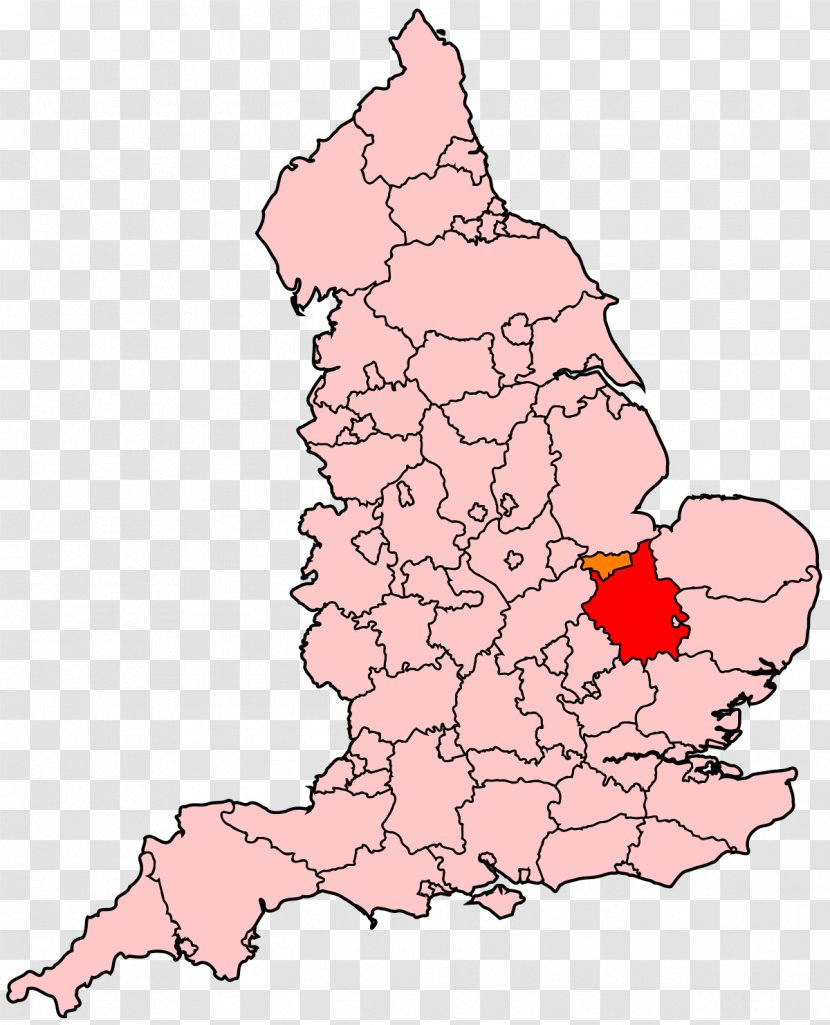 Ceremonial Counties Of England The United Kingdom Angleška Grofija Blank Map - County Transparent PNG