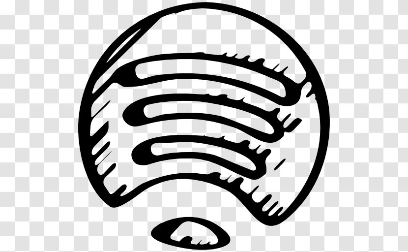 Spotify Logo Sketch - Black Transparent PNG