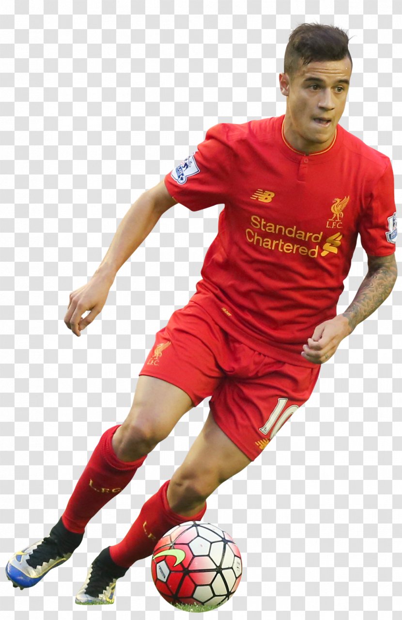 Philippe Coutinho Liverpool F.C. Jersey Football Player Clip Art Transparent PNG