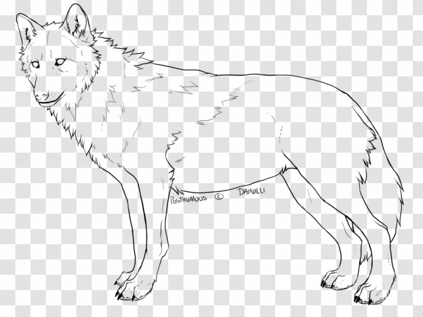 Line Art Dog Drawing Painting - Black Wolf Transparent PNG