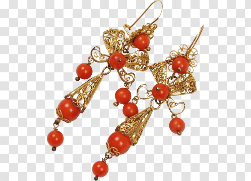 Earring Jewellery Clothing Accessories Gemstone Bead - Fruit - Coral Collection Transparent PNG