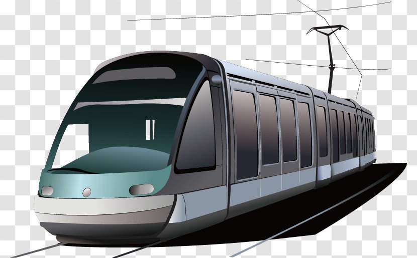 Rapid Transit Tram Rail Transport Train Clip Art - Passenger Car - Beautifully Transparent PNG