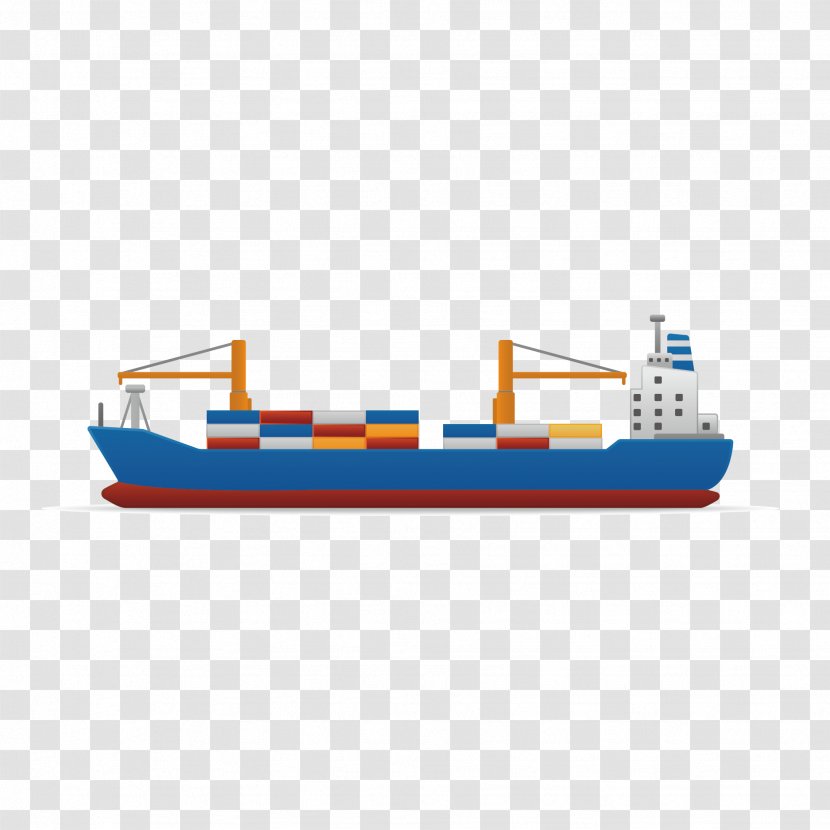 Freight Transport Cargo International Trade Forwarding Agency - Water Transportation - Vector Ship Transparent PNG