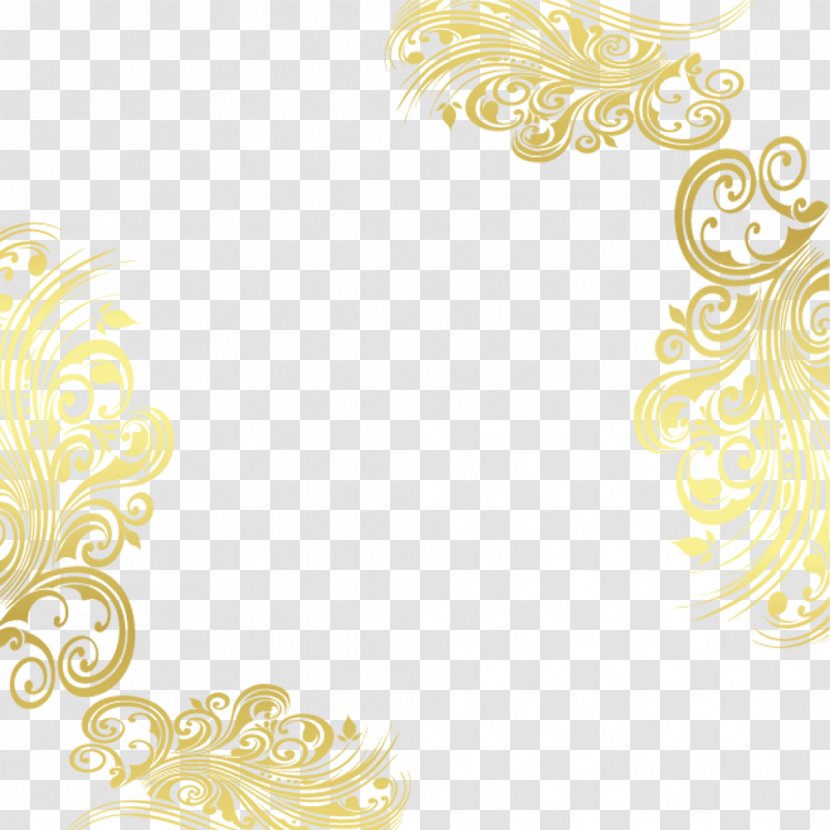 Pattern - Yellow - Gold Decorative Patterns Transparent PNG