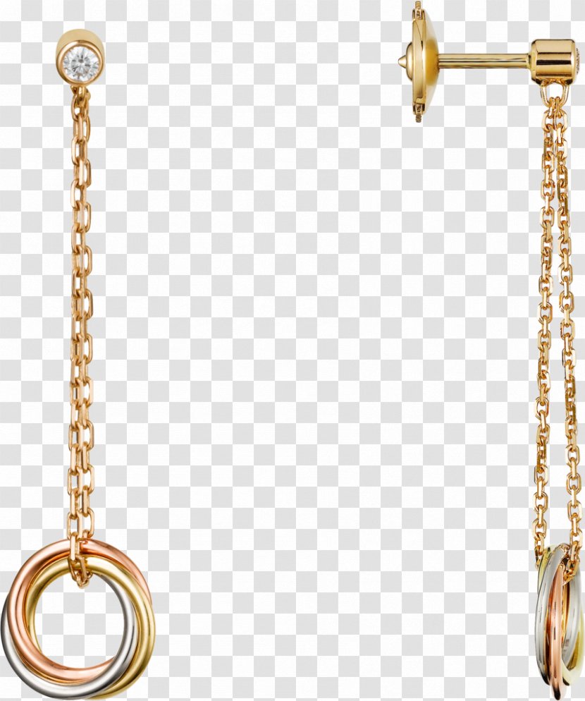 Earring Cartier Diamond Charms & Pendants Colored Gold Transparent PNG