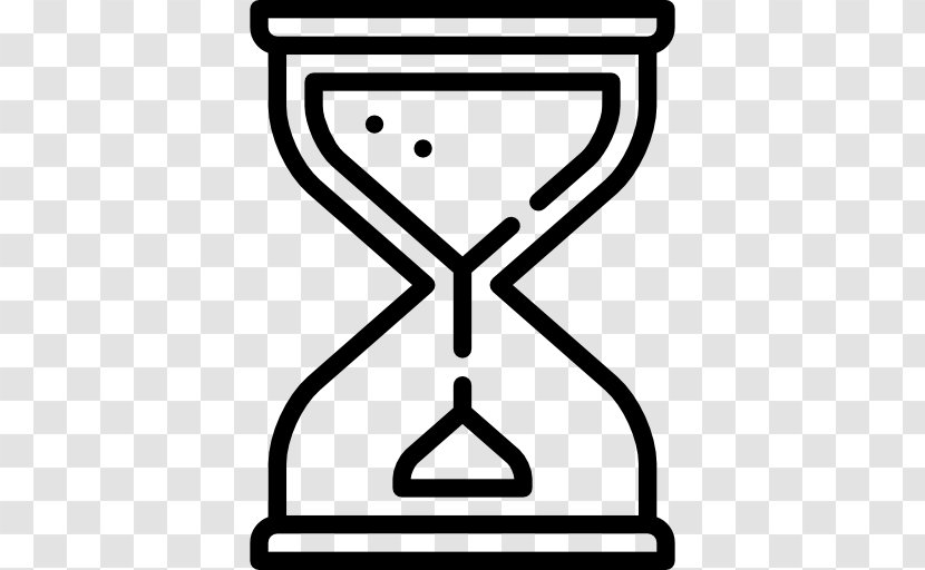 Hourglass Clock Clip Art - Black And White Transparent PNG