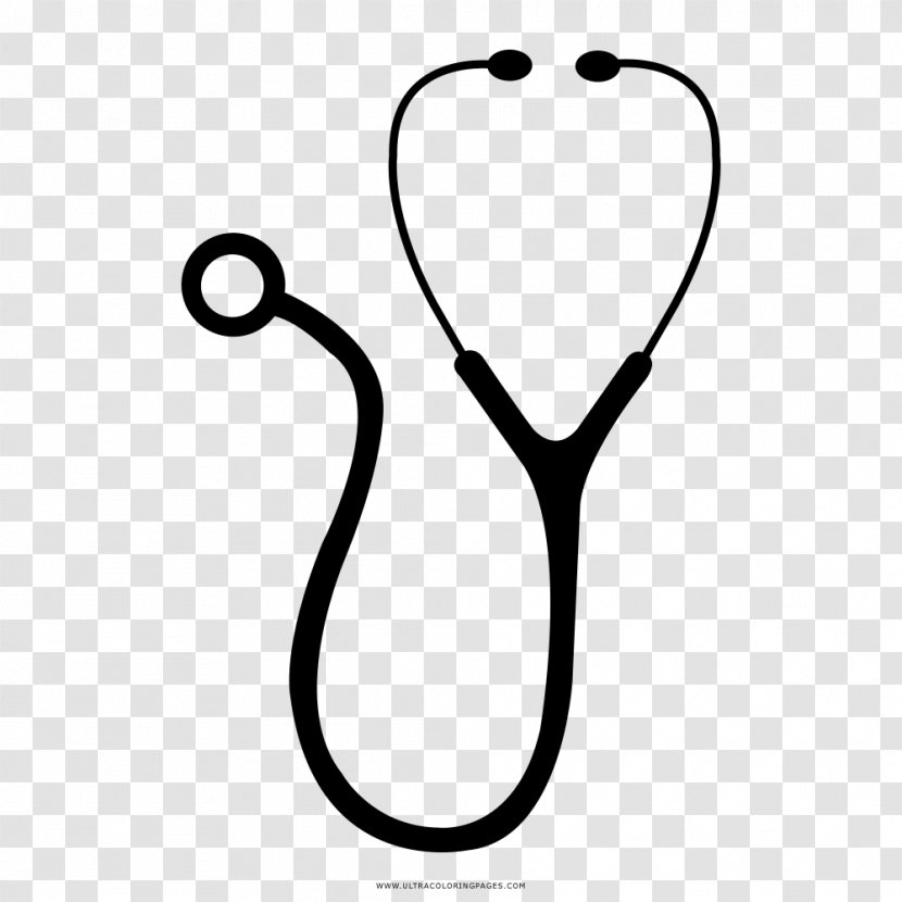 Stethoscope Drawing Coloring Book Medicine - Age Of Enlightenment - Easter Transparent PNG