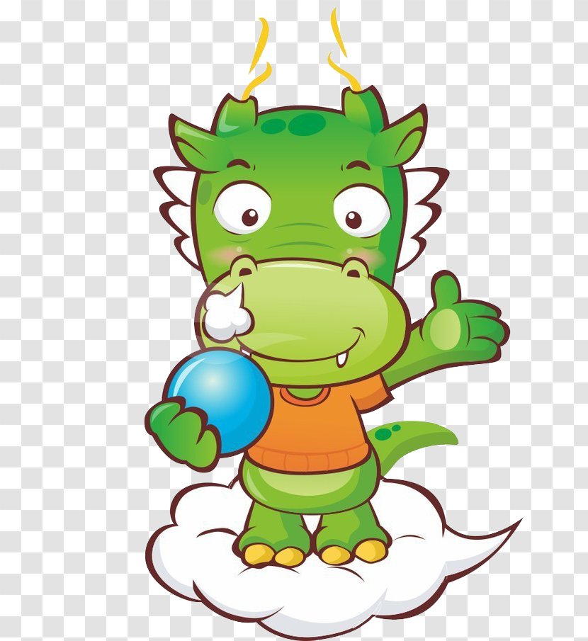 Chinese Dragon Cartoon Animation - New Year - End Ball Transparent PNG