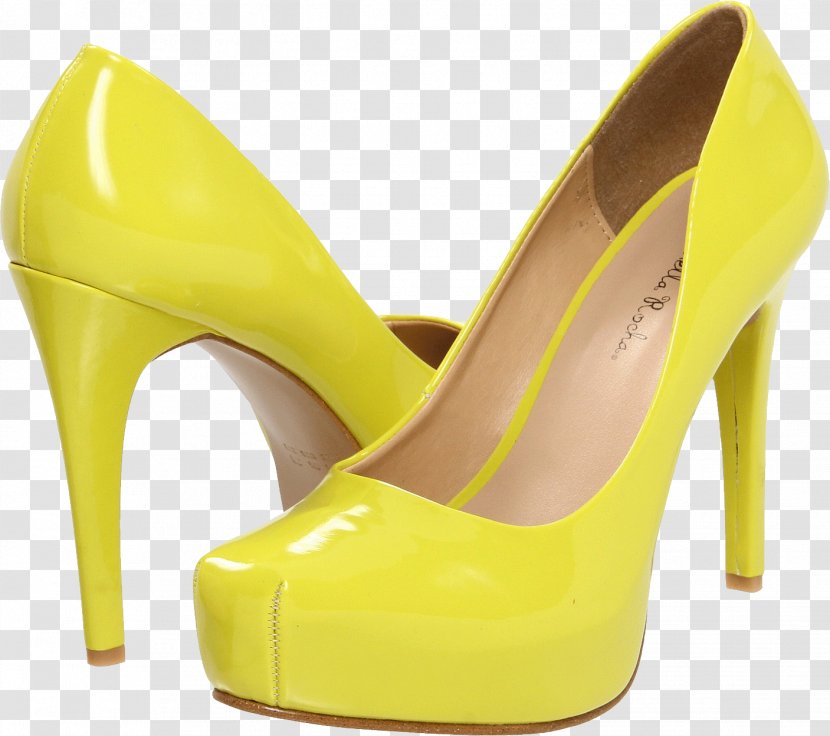 Shoe Slipper Clothing Clip Art - Footwear - Yellow Women Shoes Image Transparent PNG
