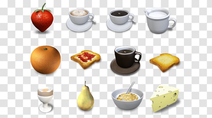 Breakfast Coffee Cafe Web Template Design - Icon - Food Display Transparent PNG