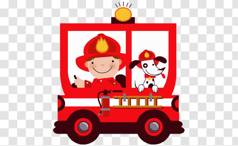 Firefighter Fire Department Party Engine Birthday - Siren - Hot Air Balloon With Rabbit Transparent PNG