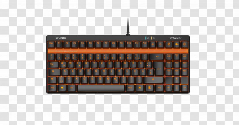 Computer Keyboard Mouse 1717193-vpro V500s Tastiera Gaming Meccanico Retroilluminato/tasti 17449 Keypad USB VPRO V500 Built-in User Memory Black, Orange - Rectangle Transparent PNG