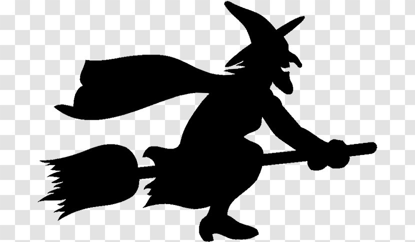 Witchcraft Silhouette Clip Art - Royaltyfree - Flying Witch Transparent PNG
