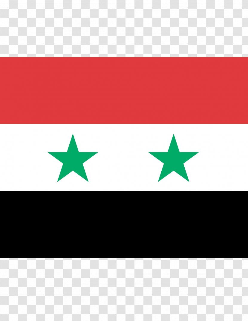 Flag Of Syria United Arab Republic Clip Art - Coloring Book Transparent PNG