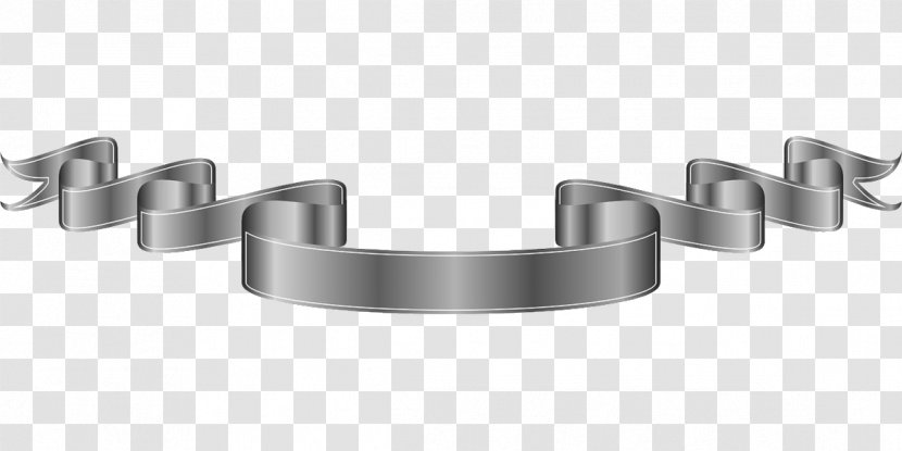 Ribbon Silver Web Banner Clip Art - Stock Photography - Gray Transparent PNG