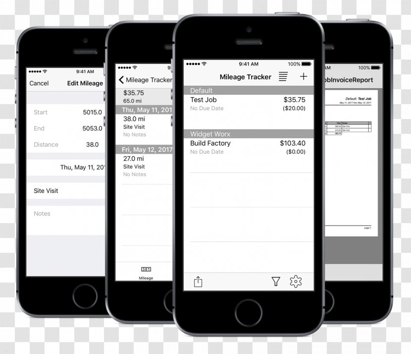 Feature Phone Smartphone IPhone - Expense Management - Mileage Transparent PNG