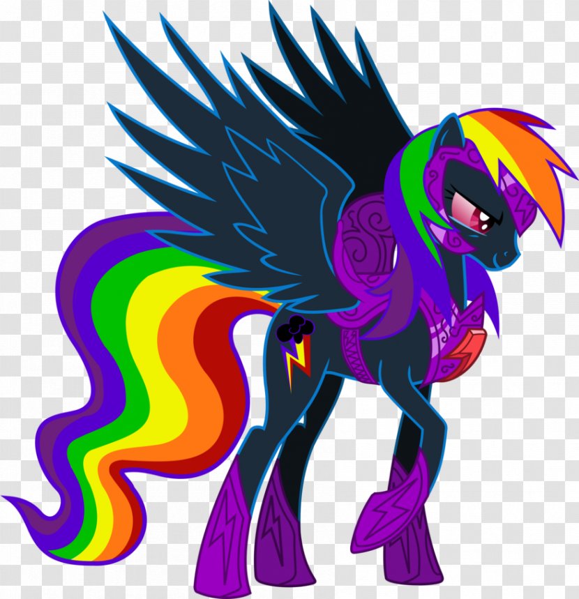 Rainbow Dash Pinkie Pie Rarity Applejack Pony - Organism - Colored Mane Transparent PNG
