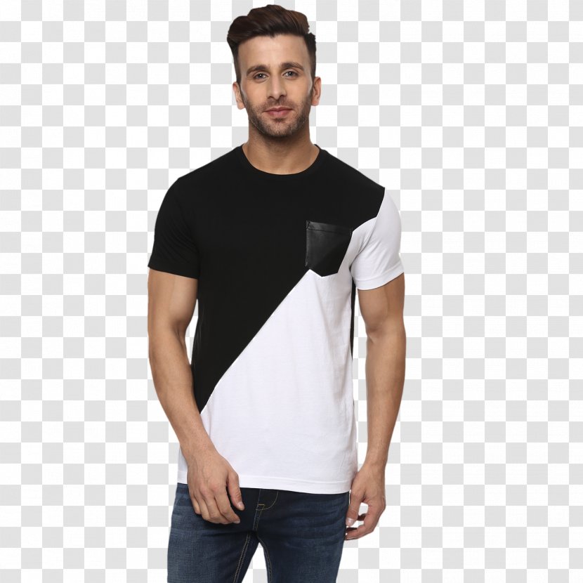 T-shirt Polo Shirt Sleeve Clothing - Crew Neck - Half Transparent PNG