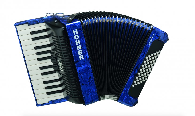 Hohner Chromatic Button Accordion Bass Guitar Piano - Silhouette Transparent PNG