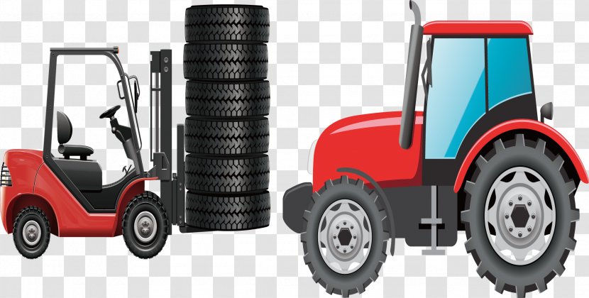 Tire Car Tractor - Automotive Design - Agricultural Tractors Transparent PNG